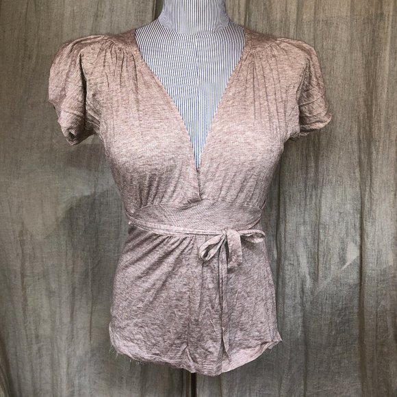 Calypso St. Barth's khaki jersey knit tie top XS - Picture 3 of 4